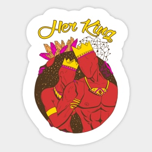 King and Queen Of The Stars - Red Her King Sticker
